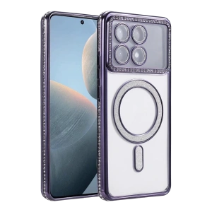 Xiaomi Poco X6 Pro Joke Simli Magneticsafe Kılıf - Derin Mor