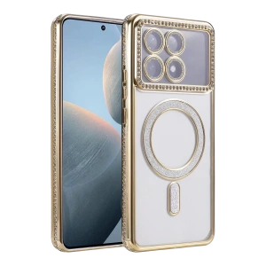 Xiaomi Poco X6 Pro Joke Simli Magneticsafe Kılıf - Gold