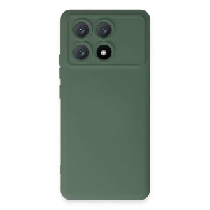 Xiaomi Poco X6 Pro Kılıf Nano içi Kadife Silikon - Koyu Yeşil