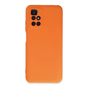 Xiaomi Redmi 10 2022 Kılıf Nano içi Kadife Silikon - Turuncu