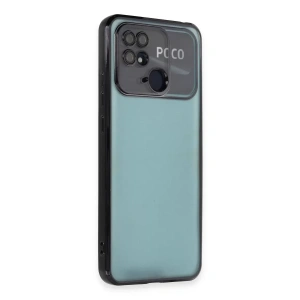 Xiaomi Redmi 10C Kılıf Lensli Silikon - Siyah