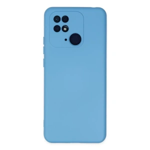 Xiaomi Redmi 10C Kılıf Nano içi Kadife Silikon - Mavi