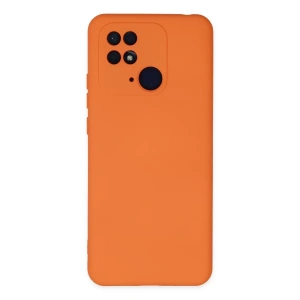 Xiaomi Redmi 10C Kılıf Nano içi Kadife Silikon - Turuncu