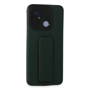 Xiaomi Redmi 12C Kılıf Mega Standlı Silikon - Yeşil