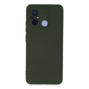 Xiaomi Redmi 12C Kılıf Nano içi Kadife Silikon - Koyu Yeşil