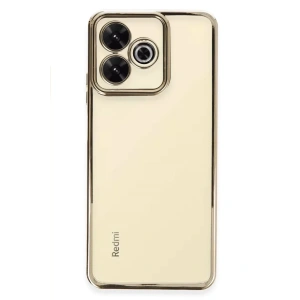Xiaomi Redmi 13 4G Kılıf Lensli Silikon - Gold