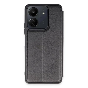 Xiaomi Redmi 13C Kılıf Flip Cover - Siyah
