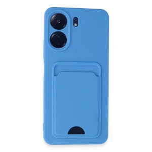 Xiaomi Redmi 13C Kılıf Kelvin Kartvizitli Silikon - Mavi