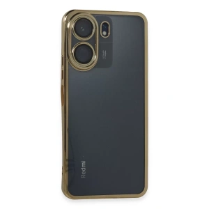 Xiaomi Redmi 13C Kılıf Lensli Silikon - Gold