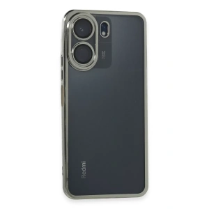 Xiaomi Redmi 13C Kılıf Lensli Silikon - Gümüş