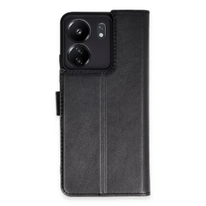Xiaomi Redmi 13C Kılıf Trend S Plus Kapaklı Kılıf - Siyah