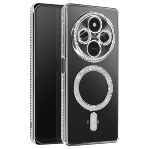 Xiaomi Redmi 14C Joke Simli Magneticsafe Kılıf - Gümüş