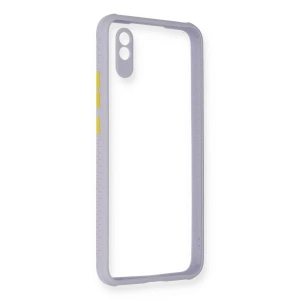 Xiaomi Redmi 9A Kılıf Miami Şeffaf Silikon - Lila