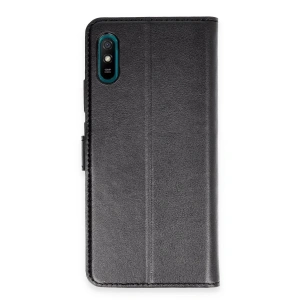 Xiaomi Redmi 9A Kılıf Trend S Plus Kapaklı Kılıf - Siyah