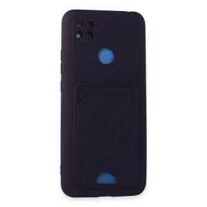 Xiaomi Redmi 9C Kılıf Kelvin Kartvizitli Silikon - Derin Mor