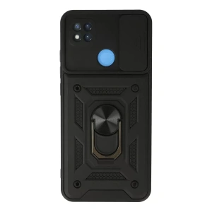 Xiaomi Redmi 9C Kılıf Pars Lens Yüzüklü Silikon - Siyah