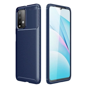 Xiaomi Redmi 9T Kılıf Auto Focus Karbon Kapak - Lacivert