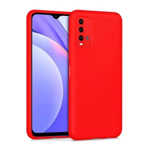 Xiaomi Redmi 9T Kılıf Nano içi Kadife Silikon - Kırmızı