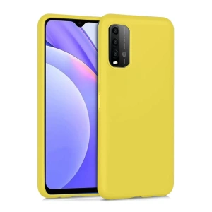 Xiaomi Redmi 9T Kılıf Nano içi Kadife Silikon - Sarı