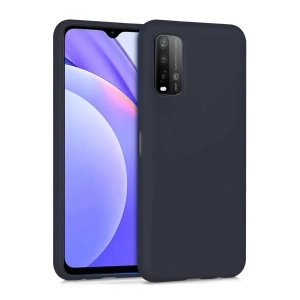 Xiaomi Redmi 9T Kılıf Nano içi Kadife Silikon - Siyah