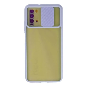 Xiaomi Redmi 9T Kılıf Palm Buzlu Kamera Sürgülü Silikon - Lila