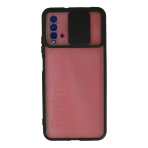 Xiaomi Redmi 9T Kılıf Palm Buzlu Kamera Sürgülü Silikon - Siyah