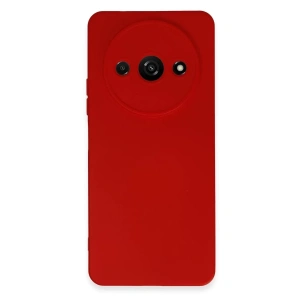 Xiaomi Redmi A3 4G Kılıf Nano içi Kadife Silikon - Kırmızı
