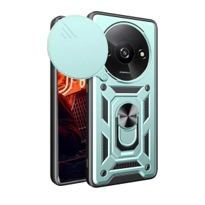 Xiaomi Redmi A3 4G Kılıf Pars Lens Yüzüklü Silikon - Yeşil