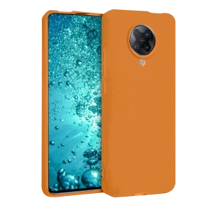 Xiaomi Redmi K30 Pro Kılıf Nano içi Kadife Silikon - Turuncu