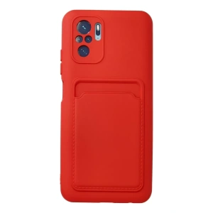 Xiaomi Redmi Note 10S Kılıf Kelvin Kartvizitli Silikon - Kırmızı