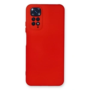 Xiaomi Redmi Note 11 Kılıf Nano içi Kadife Silikon - Kırmızı