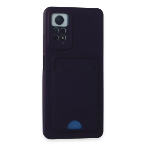Xiaomi Redmi Note 11 Pro Kılıf Kelvin Kartvizitli Silikon - Derin Mor