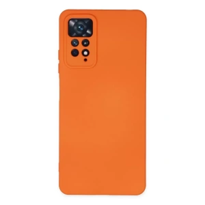 Xiaomi Redmi Note 11 Pro Kılıf Nano içi Kadife Silikon - Turuncu