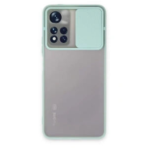 Xiaomi Redmi Note 11 Pro Plus 5G Kılıf Palm Buzlu Kamera Sürgülü Silikon - Turkuaz