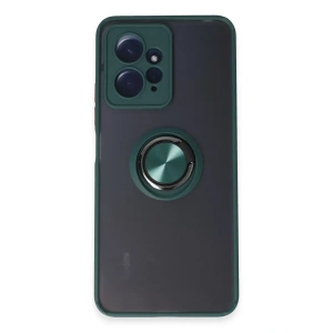 Xiaomi Redmi Note 12 4G Kılıf Montreal Yüzüklü Silikon Kapak - Yeşil