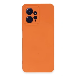 Xiaomi Redmi Note 12 4G Kılıf Nano içi Kadife Silikon - Turuncu