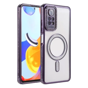 Xiaomi Redmi Note 12 Pro 4G Joke Simli Magneticsafe Kılıf - Derin Mor