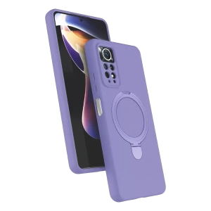 Xiaomi Redmi Note 12 Pro 4G Regal Magsafe Standlı Kapak - Lila
