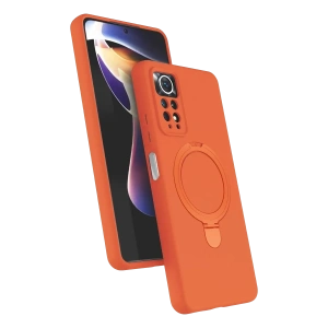 Xiaomi Redmi Note 12 Pro 4G Regal Magsafe Standlı Kapak - Turuncu