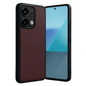 Xiaomi Redmi Note 13 4G Kılıf Aras Deri Kapak - Bordo