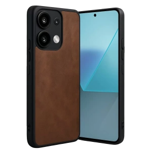 Xiaomi Redmi Note 13 4G Kılıf Aras Deri Kapak - Taba