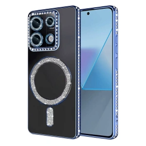 Xiaomi Redmi Note 13 Pro 4G Joke Simli Magneticsafe Kılıf - Mavi