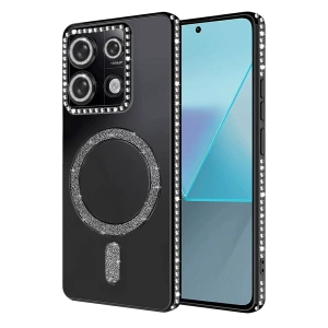 Xiaomi Redmi Note 13 Pro 4G Joke Simli Magneticsafe Kılıf - Siyah