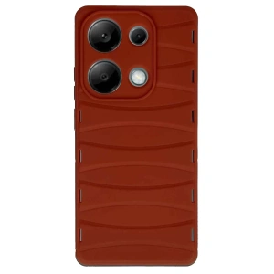 Xiaomi Redmi Note 13 Pro 4G Kılıf Bibercas Silikon Kapak - Kırmızı