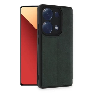 Xiaomi Redmi Note 13 Pro 4G Kılıf Flip Cover - Koyu Yeşil