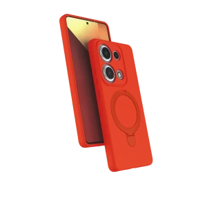 Xiaomi Redmi Note 13 Pro 4G Regal Magsafe Standlı Kapak - Turuncu