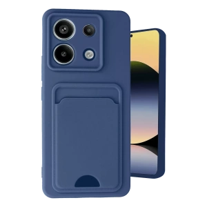 Xiaomi Redmi Note 13 Pro 5G Kılıf Kelvin Kartvizitli Silikon - Lacivert