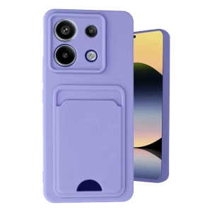 Xiaomi Redmi Note 13 Pro 5G Kılıf Kelvin Kartvizitli Silikon - Lila