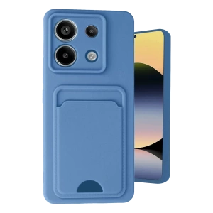 Xiaomi Redmi Note 13 Pro 5G Kılıf Kelvin Kartvizitli Silikon - Mavi