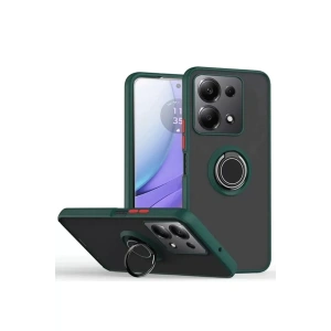 Xiaomi Redmi Note 13 Pro 5G Kılıf Montreal Yüzüklü Silikon Kapak - Yeşil